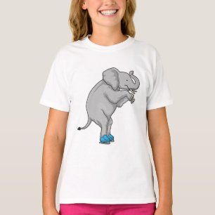 Elephant Ice Skaten Ice Skate T-Shirt