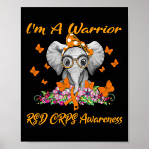 Elephant ich bin ein Krieger Rsd Crps Bewusstsein Poster