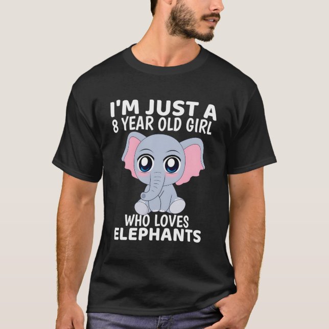 Elephant, ich bin nur eine 8 T-Shirt (Vorderseite)