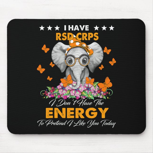 Elephant ich habe RSD CRPS Sensibilisierungsgesche Mousepad (Vorne)