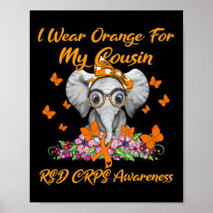 Elephant ich Orange für meinen Cousin Rsd Crps Awa Poster