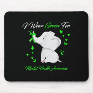 Elephant ich trage Grün für das Bewusstsein für ps Mousepad