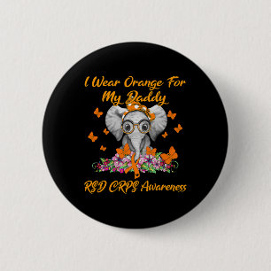 Elephant ich trage Orange für mein Daddy RSD CRPS- Button
