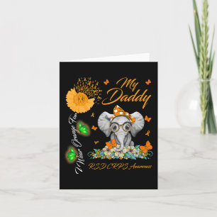 Elephant ich trage Orange für mein Daddy RSD CRPS- Karte