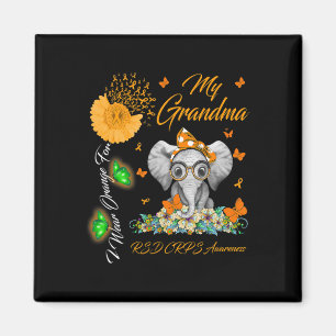 Elephant ich trage Orange für meine Oma Rsd Crps A Magnet