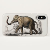 Elephant Illustration Vintag Art Print