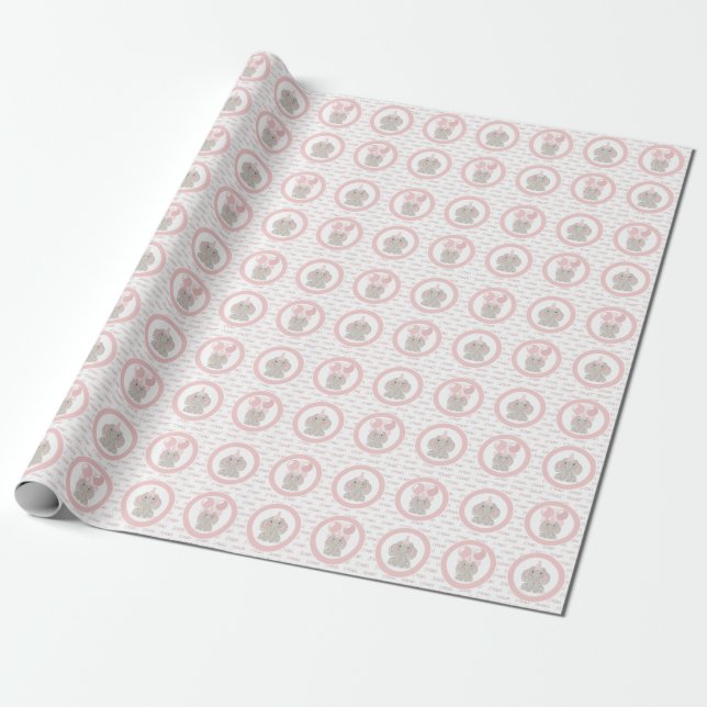 Elephant in Birthday Party Hat Geschenkpapier (Ungerollt)
