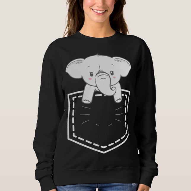 Elephant In Poket Elephants   For Men Women Sweatshirt (Vorderseite)