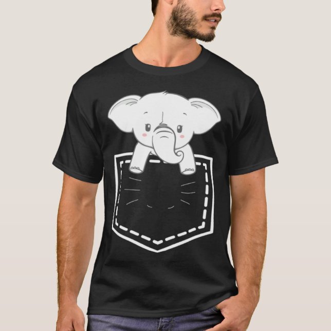Elephant In Poket Elephants   For Men Women T-Shirt (Vorderseite)
