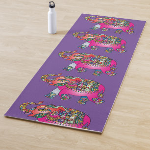 ELEPHANT INDIA ART REVERSIBLE YOGA MATS YOGAMATTE