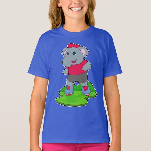 Elephant Inline Skaten Inline-Skate T-Shirt (Vorderseite)