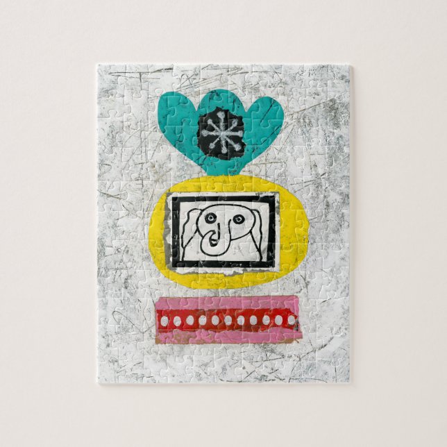 Elephant ist das Jigsaw-Puzzle Puzzle (Vertikal)