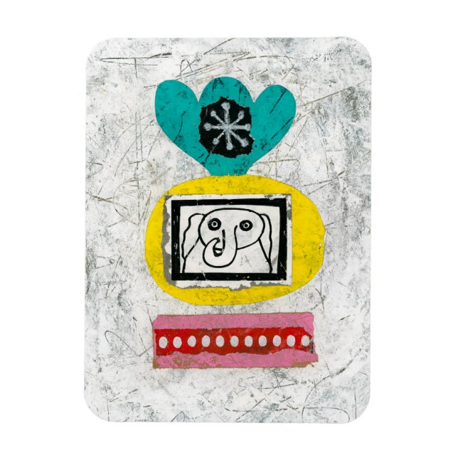 Elephant ist verkabelter Kühlschrank Magnet (Vertikal)