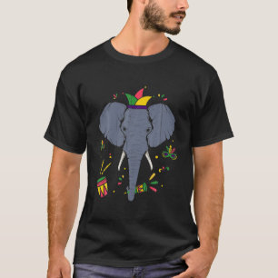 Elephant Jester Hat Niedlich Mardi Gras Carnival A T-Shirt