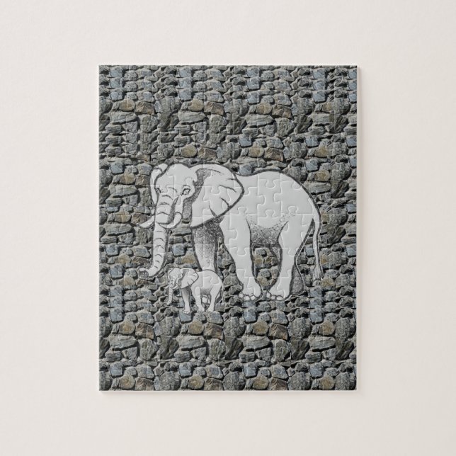 Elephant Jigsaw Puzzle (Vertikal)