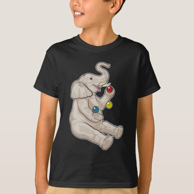 Elephant Juggler Juggle T-Shirt (Vorderseite)
