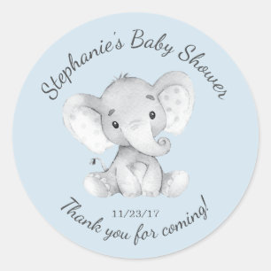 Elephant Jungle Animals Baby Shower Fevor Sticker