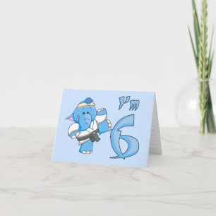 Elephant Karate 6. Geburtstag Einladung