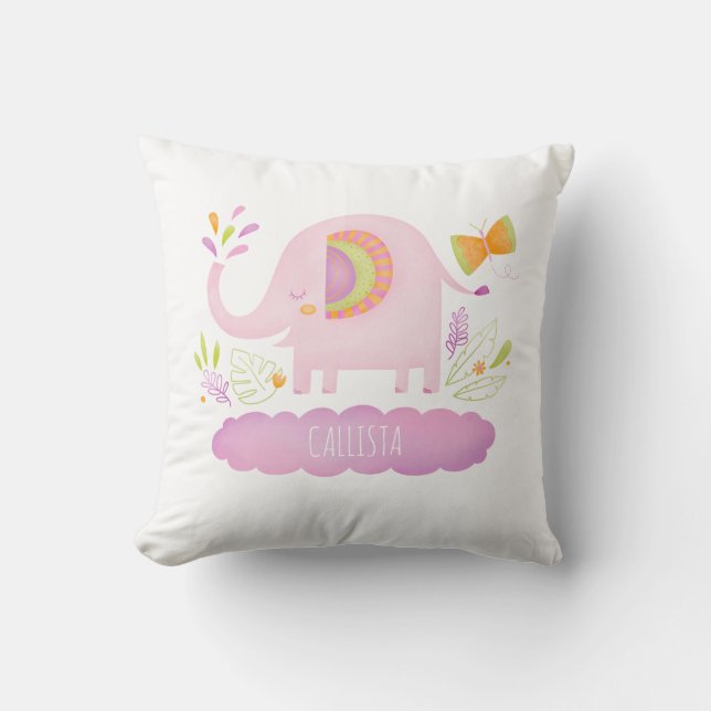 Elephant Kinderzimmer Pillow Kissen (Vorderseite)