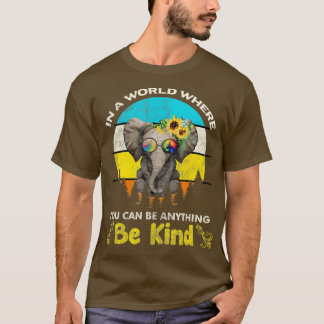 Elephant Kindness Sonnenblume Anti-Bullying Vintag T-Shirt