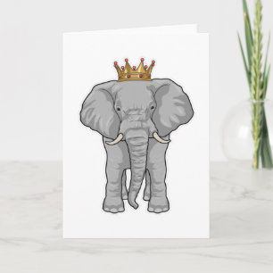 Elephant King Crown Karte
