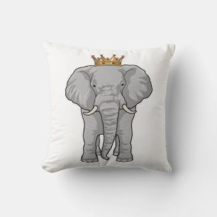 Elephant King Crown Kissen