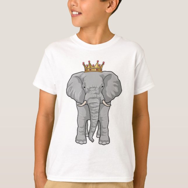 Elephant King Crown T-Shirt (Vorderseite)