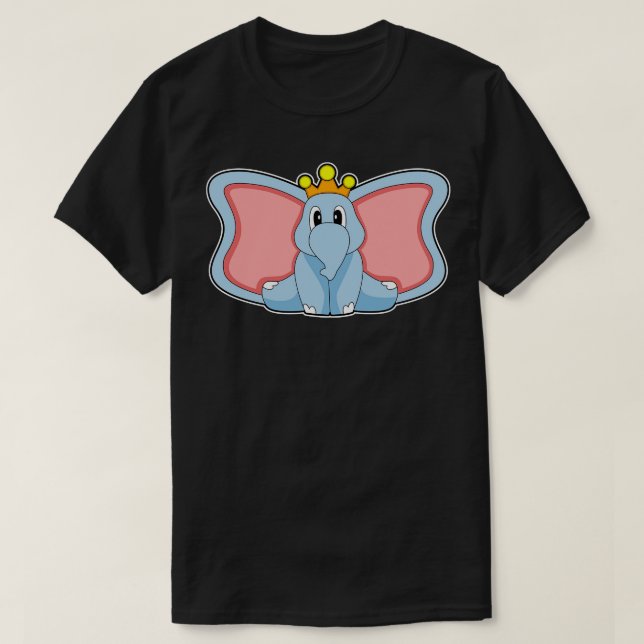Elephant King Crown T-Shirt (Design vorne)