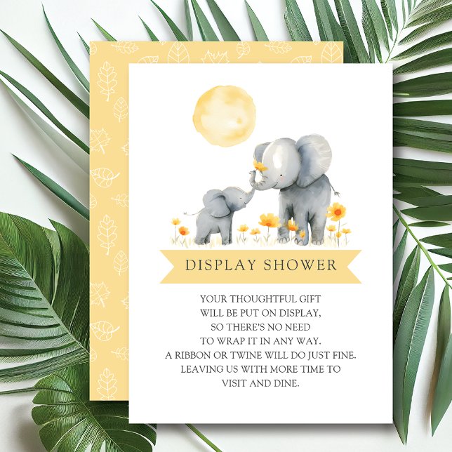 Elephant Kisses Gift Display Dusche Begleitkarte (Von Creator hochgeladen)
