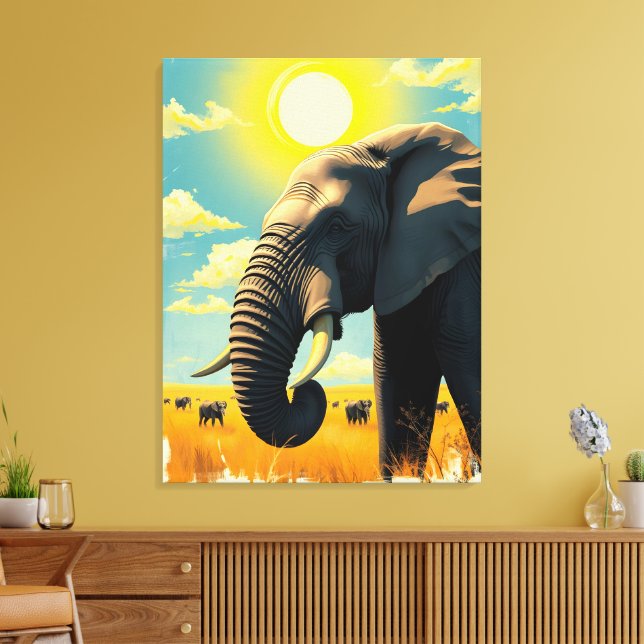 Elephant Leinwanddruck (Insitu (Wohnzimmer))