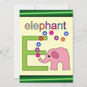 Elephant Letter E