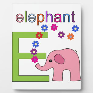 Elephant Letter E Fotoplatte