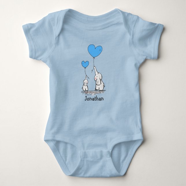 Elephant Liebe Design Baby Shirt Bodysuit (Vorderseite)