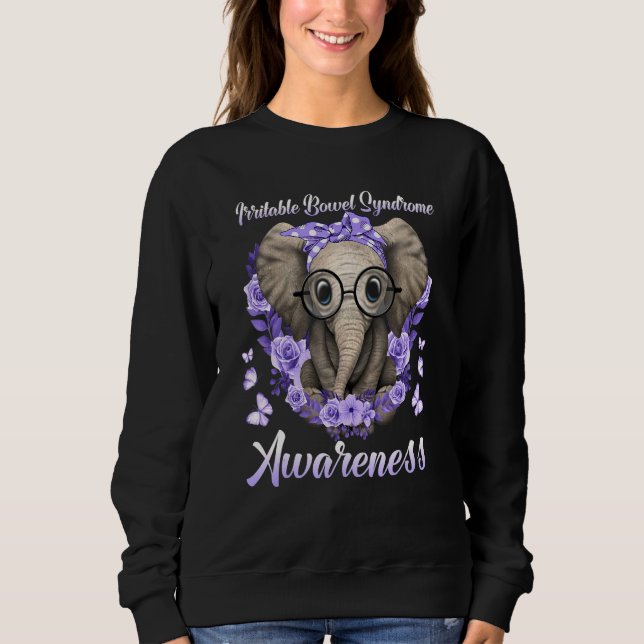 Elephant Liebe Jemand mit Reizdarmsyndrom Sweatshirt (Vorderseite)