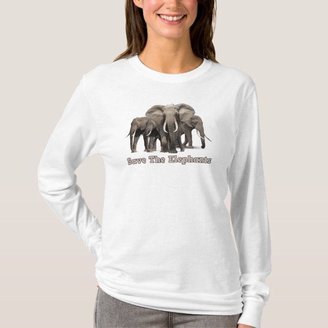 Elephant Long Sleeve T - Shirt (Vorderseite)