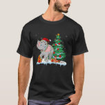 Elephant Lover Christmas Elephant Tragend Santa Ha T-Shirt<br><div class="desc">Elephant Lover Weihnachtslephant mit Weihnachtsmannmütze Xmas Long Sleeve</div>