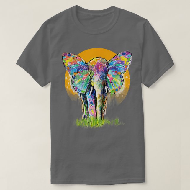 Elephant Lover Graphic Elephant T-Shirt (Design vorne)