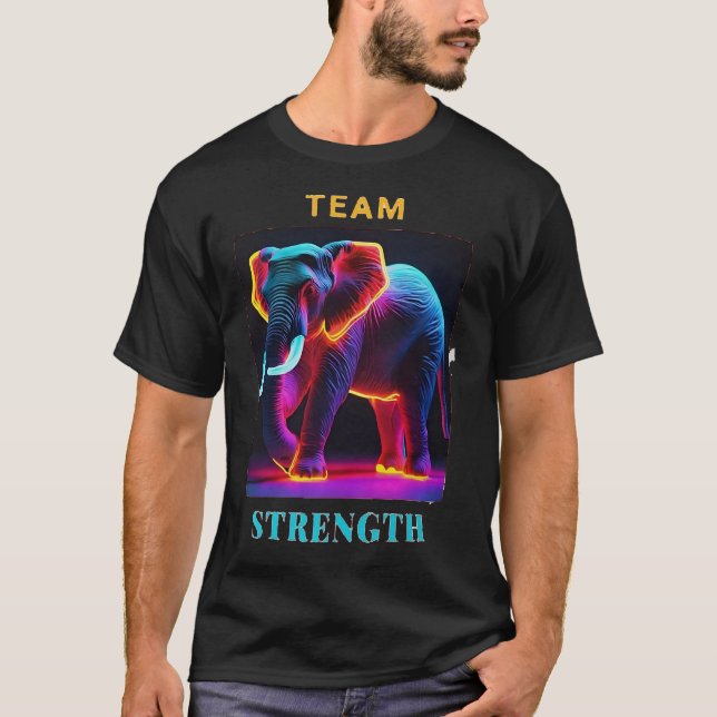 "ELEPHANT LOVER TEAM STRENGTH" T-Shirt (Vorderseite)