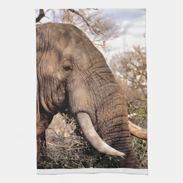 Elephant Lovers Art Handtuch (Vertikal)