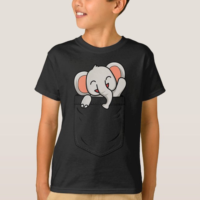 Elephant Lovers Cute Funny Elephant In Cket  T-Shirt (Vorderseite)