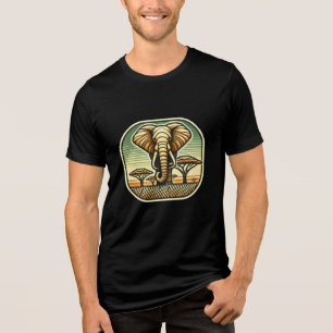 Elephant Majestät: Afrikanischer Savanna Art T - S Tri-Blend Shirt