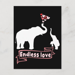 Elephant Mama Kinder Niedlich Mama Postkarte