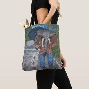 Elephant Man Walking Dogs Fantasy Art Graphic Tasc