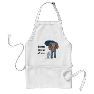 Elephant Man Walking Dogs Fantasy Art Schürze