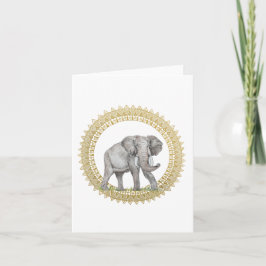 Elephant Mandala Faltkarte Karte
