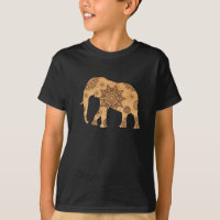 Elephant Mandala Spirituelles Muster Gold Shadow