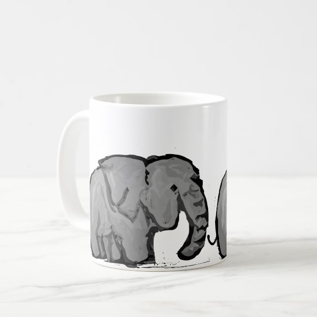 Elephant March Kaffeetasse (Vorderseite Links)