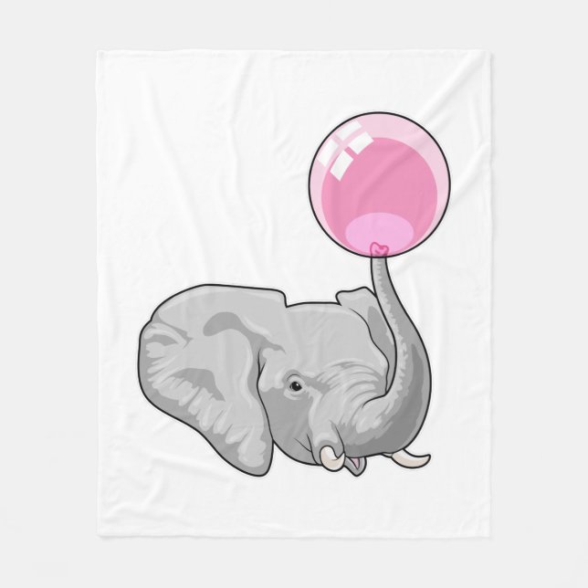 Elephant mit Balloon Fleecedecke (Vorderseite)