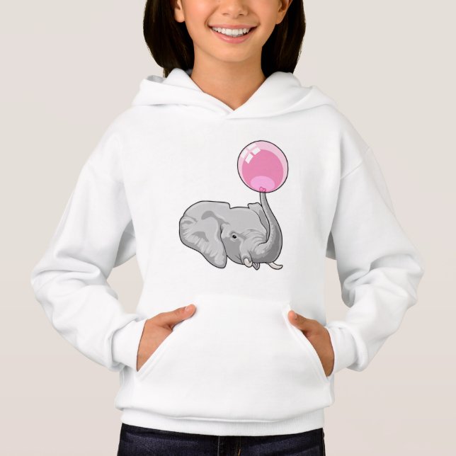 Elephant mit Balloon Hoodie (Vorderseite)