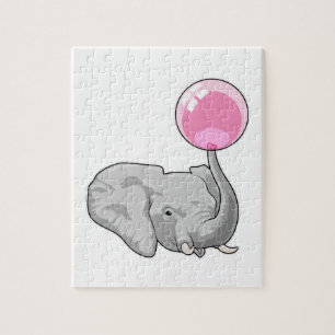 Elephant mit Balloon Puzzle